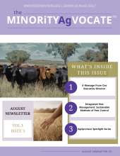 The minority AgVocate newsletter cover
