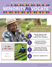 The minority AgVocate newsletter cover