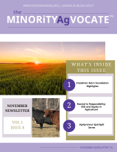 The Minority AgVocate Newsletter Cover